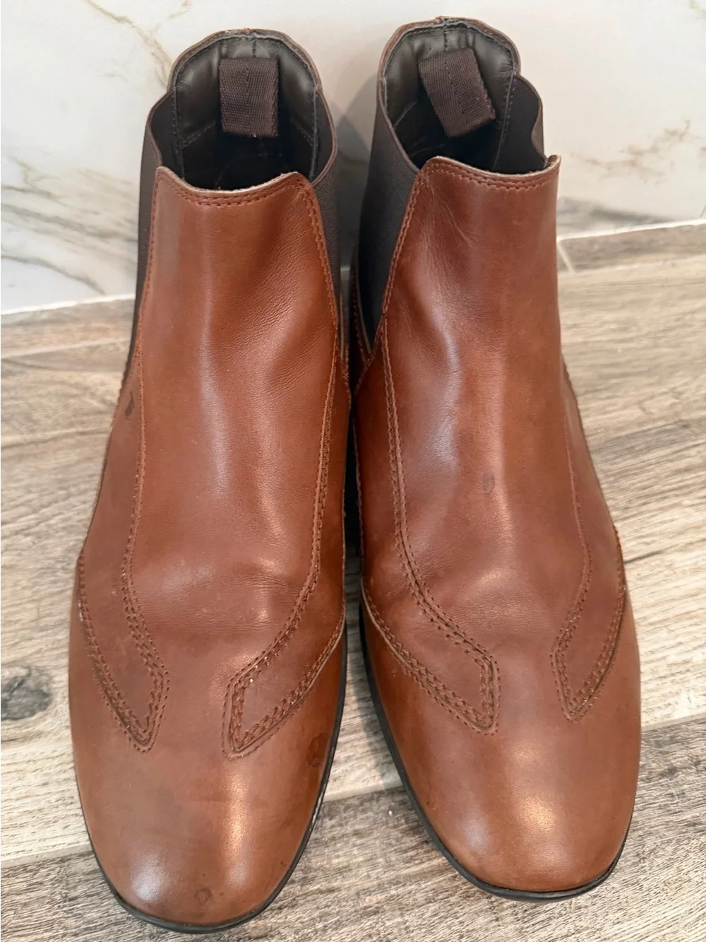 Tod's Men's Tan Leather Chukka Driving Boots Sz 10
